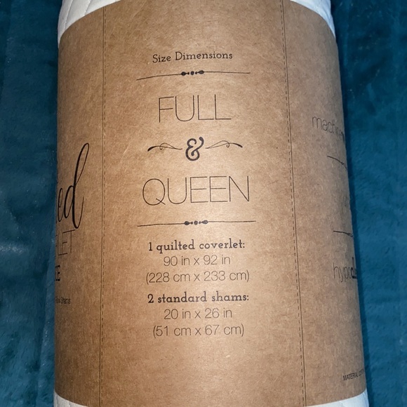 🆕Quilted 3-piece Coverlet Full/Queen- Ivory NWT - Picture 4 of 6